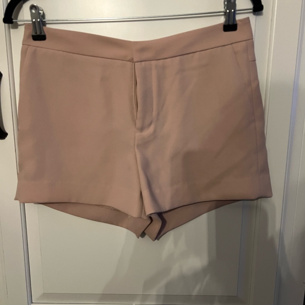 Kenneth Cole Tan High Waist Shorts Relaxed Fit